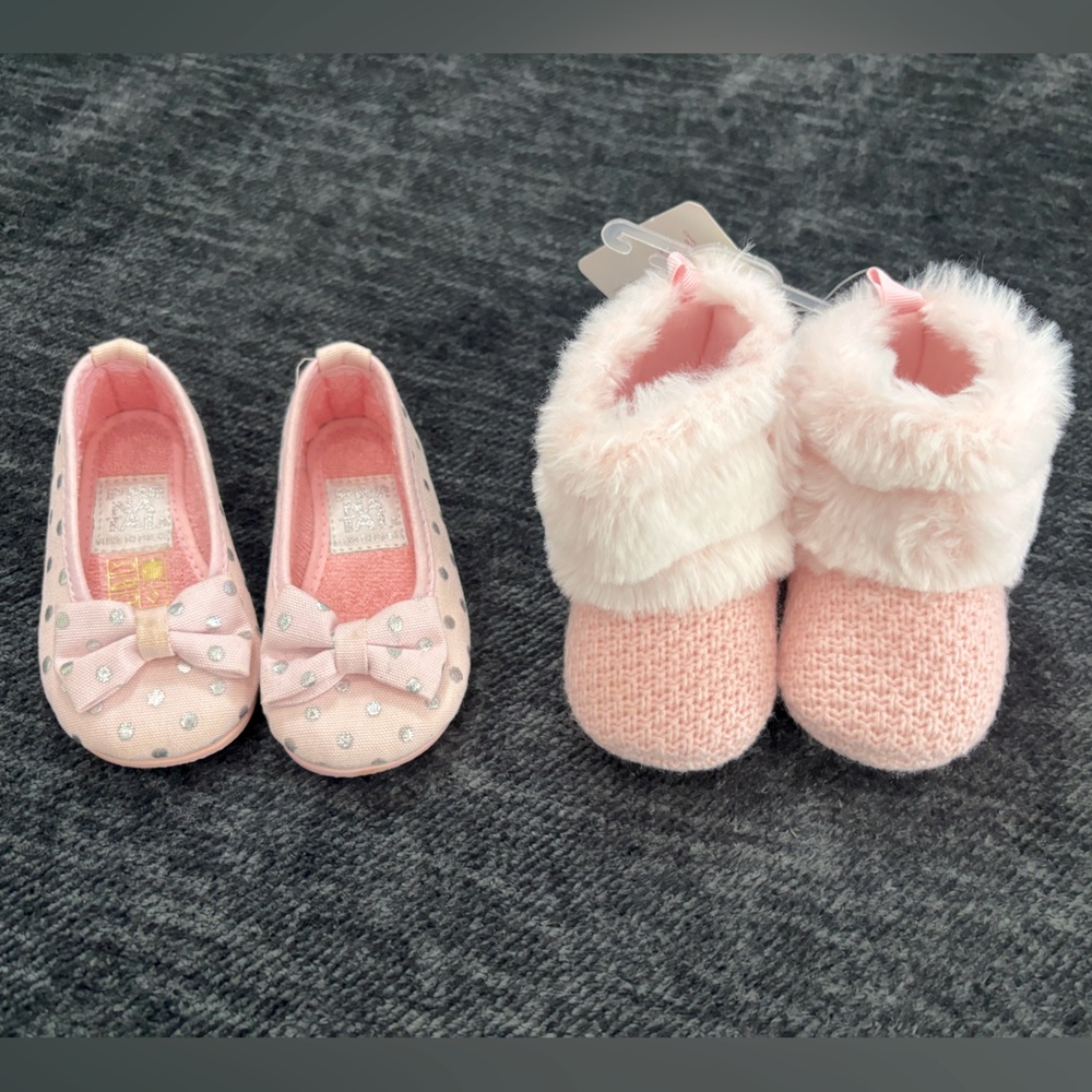 Pink Baby Shoes and Booties